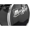 imageMusic Alley 3 Piece Kids Drum Set with Drum Sticks ampamp Drum Throne SeatMetallic Black