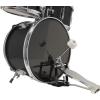 imageMusic Alley 3 Piece Kids Drum Set with Drum Sticks ampamp Drum Throne SeatMetallic Black