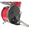 imageMusic Alley 3 Piece Kids Drum Set with Drum Sticks ampamp Drum Throne SeatMetallic Red