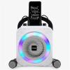 imageRockJam 10Watt Rechargeable Bluetooth Karaoke Machine with Two Mics Lightshow ampamp Voice EffectsBlack