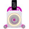 imageRockJam 10Watt Rechargeable Bluetooth Karaoke Machine with Two Mics Lightshow ampamp Voice EffectsPink