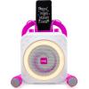 imageRockJam 10Watt Rechargeable Bluetooth Karaoke Machine with Two Mics Lightshow ampamp Voice EffectsPink