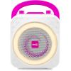 imageRockJam 10Watt Rechargeable Bluetooth Karaoke Machine with Two Mics Lightshow ampamp Voice EffectsPink