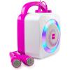 imageRockJam 10Watt Rechargeable Bluetooth Karaoke Machine with Two Mics Lightshow ampamp Voice EffectsPink
