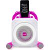 imageRockJam 10Watt Rechargeable Bluetooth Karaoke Machine with Two Mics Lightshow ampamp Voice EffectsPink