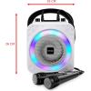 imageRockJam 10Watt Rechargeable Bluetooth Karaoke Machine with Two Mics Lightshow ampamp Voice EffectsRose Gold