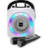 imageRockJam 10Watt Rechargeable Bluetooth Karaoke Machine with Two Mics Lightshow ampamp Voice EffectsRose Gold