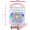 imageRockJam 10Watt Rechargeable Bluetooth Karaoke Machine with Two Mics Lightshow ampamp Voice EffectsWhite