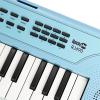 imageRockJam 49 Key Keyboard PianoSheet Music Stand Piano Note Stickers ampamp Simply Piano LessonsBaby Blue