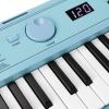 imageRockJam 49 Key Keyboard PianoSheet Music Stand Piano Note Stickers ampamp Simply Piano LessonsBaby Blue