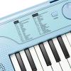 imageRockJam 49 Key Keyboard PianoSheet Music Stand Piano Note Stickers ampamp Simply Piano LessonsBaby Blue