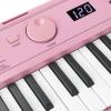 imageRockJam 49 Key Keyboard PianoSheet Music Stand Piano Note Stickers ampamp Simply Piano LessonsBaby Pink