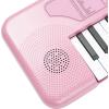 imageRockJam 49 Key Keyboard PianoSheet Music Stand Piano Note Stickers ampamp Simply Piano LessonsBaby Pink