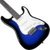 imageRockJam 6 String Electric Guitar Kit Right Blue ampamp Blue FullSize EG1BLSKV