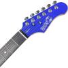 imageRockJam 6 String Electric Guitar Kit Right Blue ampamp Blue FullSize EG1BLSKV