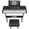 imageRockJam RJ761 61 Key Keyboard Piano with Keyboard Bench Digital Piano Stool Sustain Pedal Headphones ampamp Lessons61 Key Kit with LCD Display