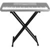 imageRockJam Xfinity HeavyDuty DoubleX PreAssembled Infinitely Adjustable Piano Keyboard Stand with Locking StrapsDouble Braced Keyboard Stand