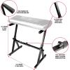 imageRockJam Xfinity HeavyDuty DoubleX PreAssembled Infinitely Adjustable Piano Keyboard Stand with Locking StrapsZShaped Heavy Duty Keyboard Stand