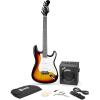 imageRockJam Electric Guitar Kit with 10Watt Amp Gig Bag Picks Spare Strings ampamp LessonsSunburst  White