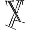 imageRockJam Xfinity HeavyDuty DoubleX PreAssembled Infinitely Adjustable Piano Keyboard Stand with Locking StrapsDouble Braced Keyboard Stand