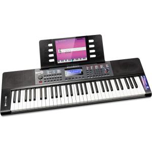 imageRockJam 61 Key Keyboard Piano with Pitch Bend Power Supply Sheet Music Stand Piano Note Stickers ampamp Simply Piano LessonsModern